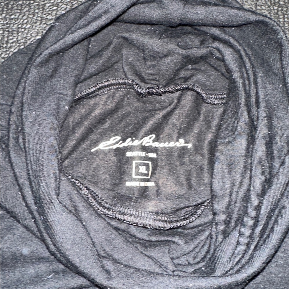 Eddie BauerBlack Turtleneck lightweight top size XL - Picture 2 of 5